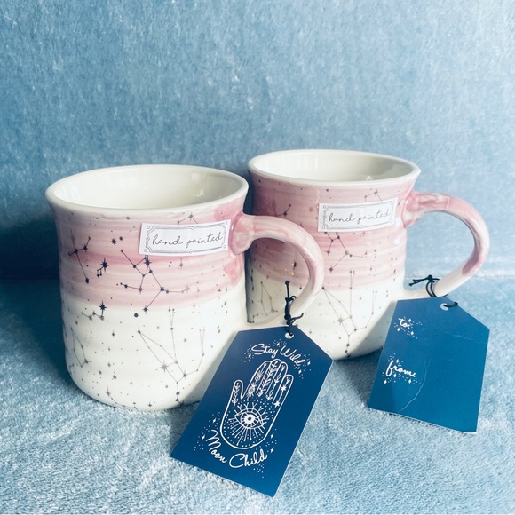 Stay Wild Moon Child Celestial Star Constellation Mug Ivory Pink 18 fl oz NWT - Picture 4 of 4